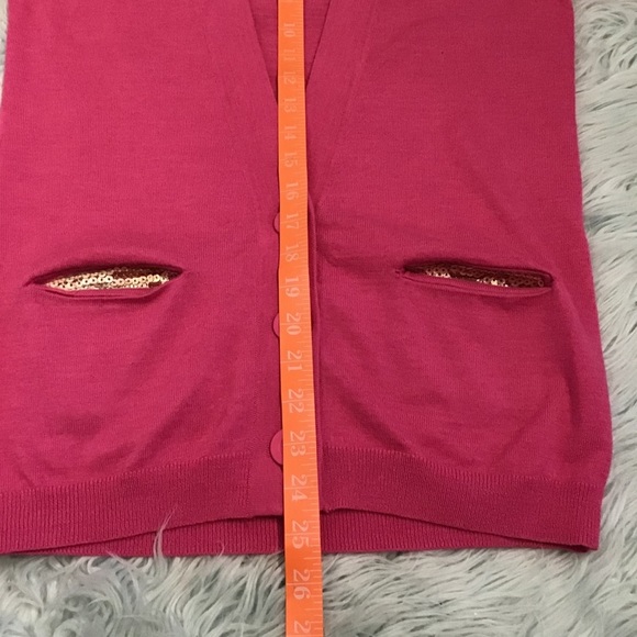 Loft Hot Pink Wool Blend Cardigan size S - Picture 7 of 7